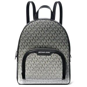New Michael Kors Jaycee Medium Ombré Signature Logo Backpack Black